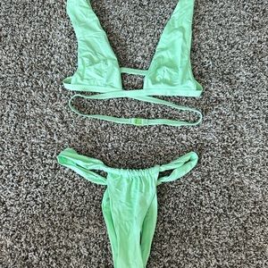 Zara swimsuit mint green